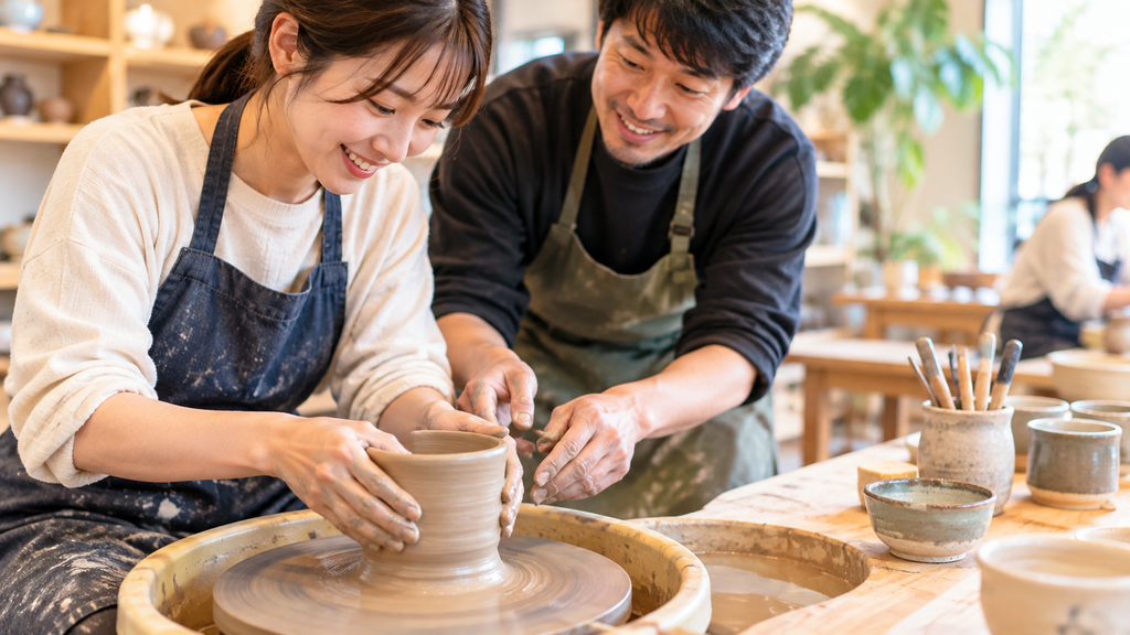 陶芸工房で学ぶ暖かなひととき